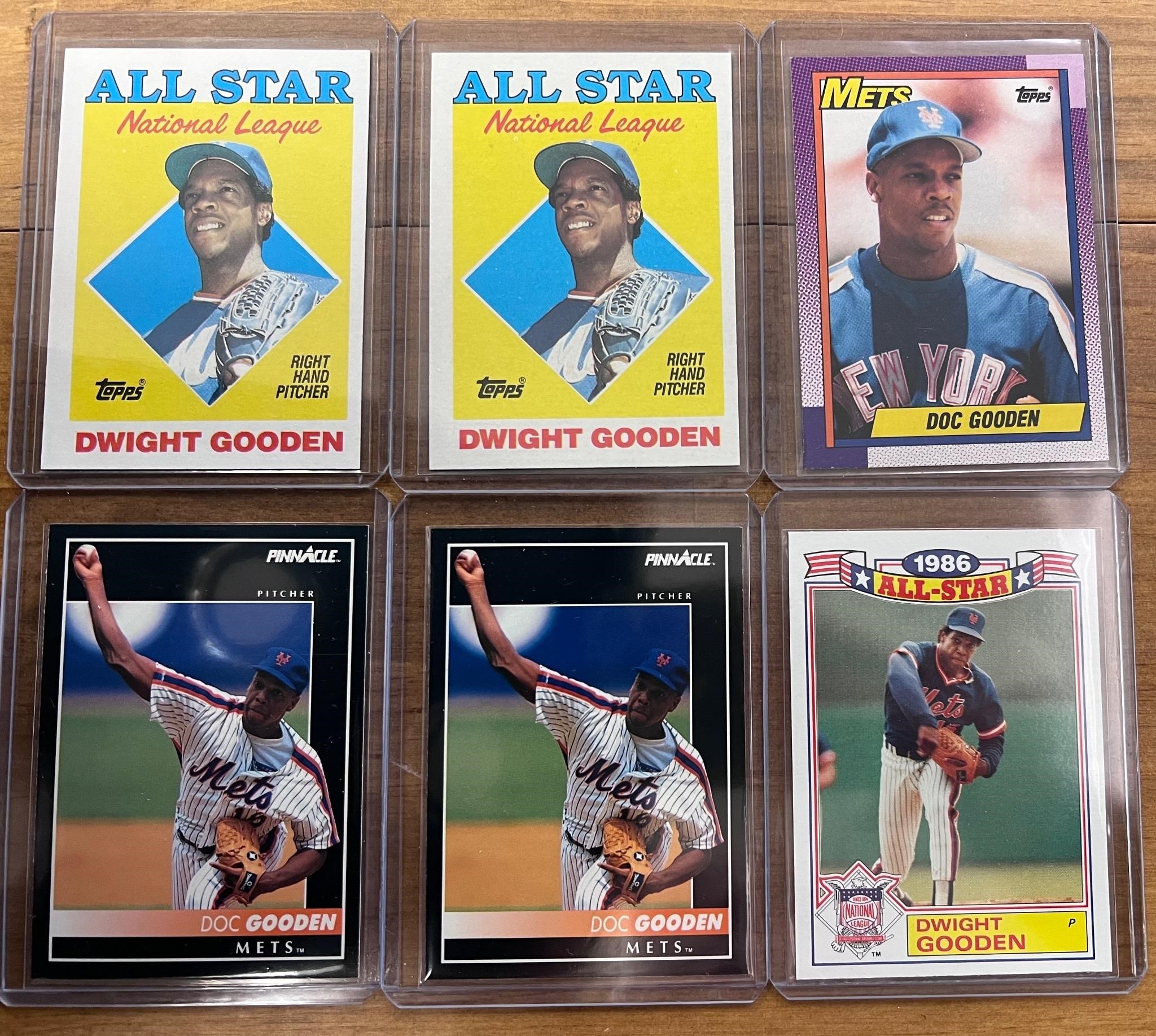 Lot of 6 1987-1992 Doc Gooden MLB cards
