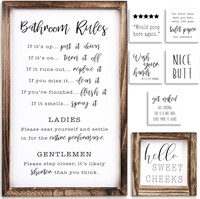 Farmhouse Bathroom Decor Set of 2