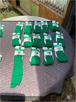 14- New adult ball socks- green and white