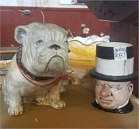 WC Fields Mug/Bulldog statue