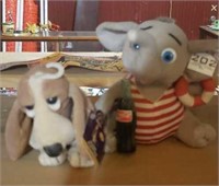 CocaCola and Hushpuppy plush 
Figures