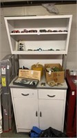 Metal shelving cabinet (no contents)