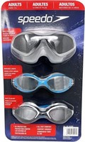 3-Pk Speedo Adult Swimming Goggles