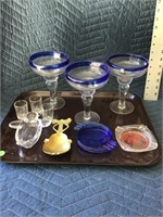 Vintage Glassware Ashtrays Shot Glasses Margarita