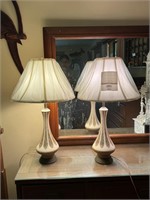 2 Vintage Mid-CenturyModern Quartite Lamps