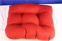 red outdoor seat cushion