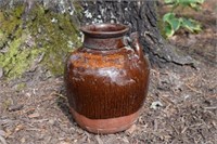 Qing Brown Glaze Chinese Jug w/ Spout