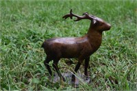 Very Old Small Bronze Deer on Stand