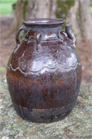 Qing Brown Glaze Jar Multiple Hoops & Spout