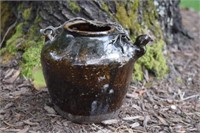 Qing Brown Glaze Jar w/ Spout & Bail
