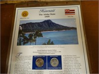 Statehood P&D Quarter & Stamp Collection Hawaii