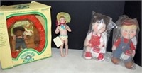 2 Cabbage Patch dolls, 2 Campbell's Kids