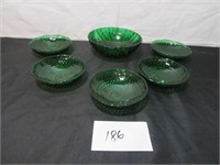 Dark Green Bowl Set (6)