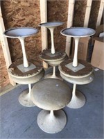 Upholstered Stools with Tulip Base