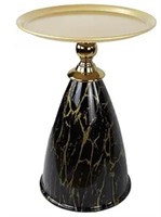 Julenshion Small Round End Table Black Marble