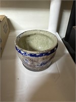 BLUE/GRAY POTTERY CUP/DISH