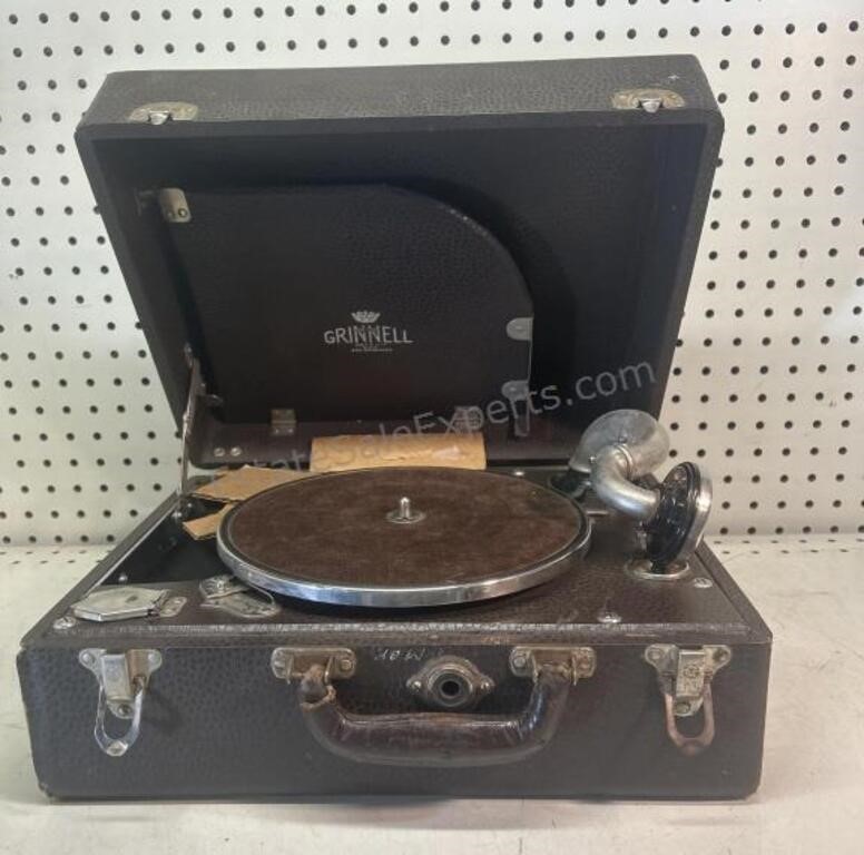 Antique Grinnel Record Player Phonograph