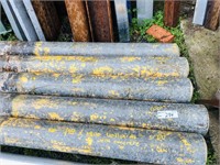 5 Steel Bollards Filled with Concrete