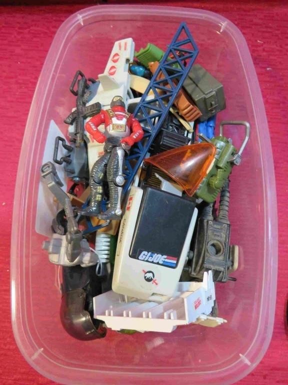 Retro Lot GI Joe Action Figures & Parts Sled MORE