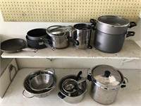 Pots, pans, colanders.