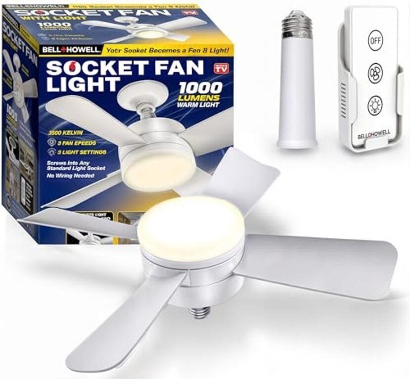 Socket Fan Light AS SEEN ON TV \u2013 Ceiling Fan