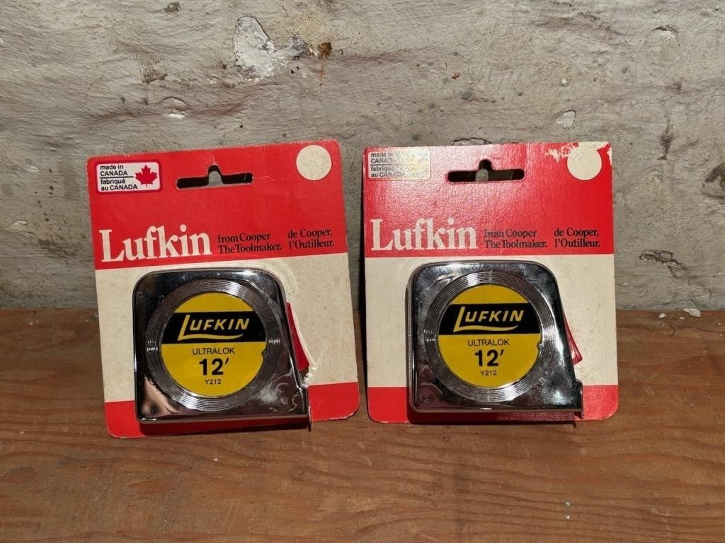 Pair of NOS Lufkin 12' Tape Measures