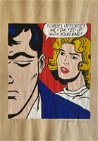 Roy Lichtenstein Mixed Media on Paper-Signed-COA