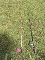 2 Fishing Poles with Reels