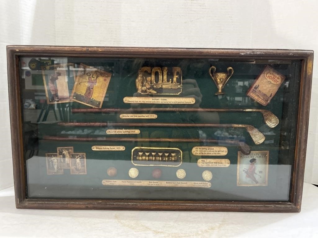 Shadow Box of Bobby Jones Golf History