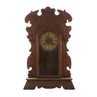 Gingerbread clock in wood case
