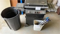 Thermos grill, springs trash can , grabbers