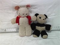 2 VINTAGE STUFFED ANIMALS