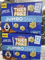 2 boxes Kellogg's tiger paws jumbo snax - 12