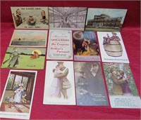 WWI Era Lot 11 Old Postcards Soldiers Sweethearts