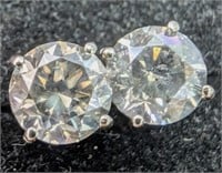 $23500 14K  1.08G Natural Diamond 2.01Ct Earrings