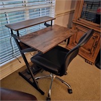 2 Tier Compact Desk-Nice Rolling Chair-Supplies