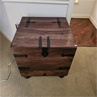 Nice Wood Chest Trunk Table W Drawer-NOT CONTENTS