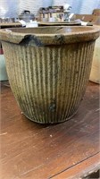 Vintage crock- 7.5 inches h- **with cracking **