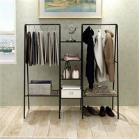 6-Tier Black Heavy Duty Clothes Rack