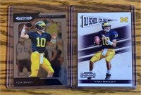 (2) Tom Brady College Cards-Mint