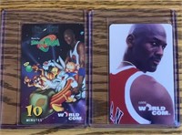 (2) Rare Michael Jordan " Phone Calling Cards “