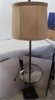 Floor Lamp w/Glass Table-60"H