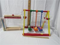 Kids Loom & Wood Swing Toy