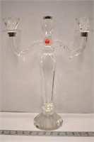 Unmarked crystal candelabra (16") - Missing one