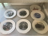Lot of 7 Historical Places Collector Plates