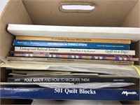 Box Lot of Quilting Patterns, Booklets, & More!!