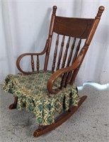 Vintage Rocking Chair  w/Seat Cover