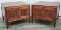 Pair of mid century side table cabinets