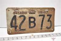 1947 Ontario Lic. Plate