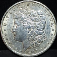 1897-S Morgan Silver Dollar, Better Date, Nice